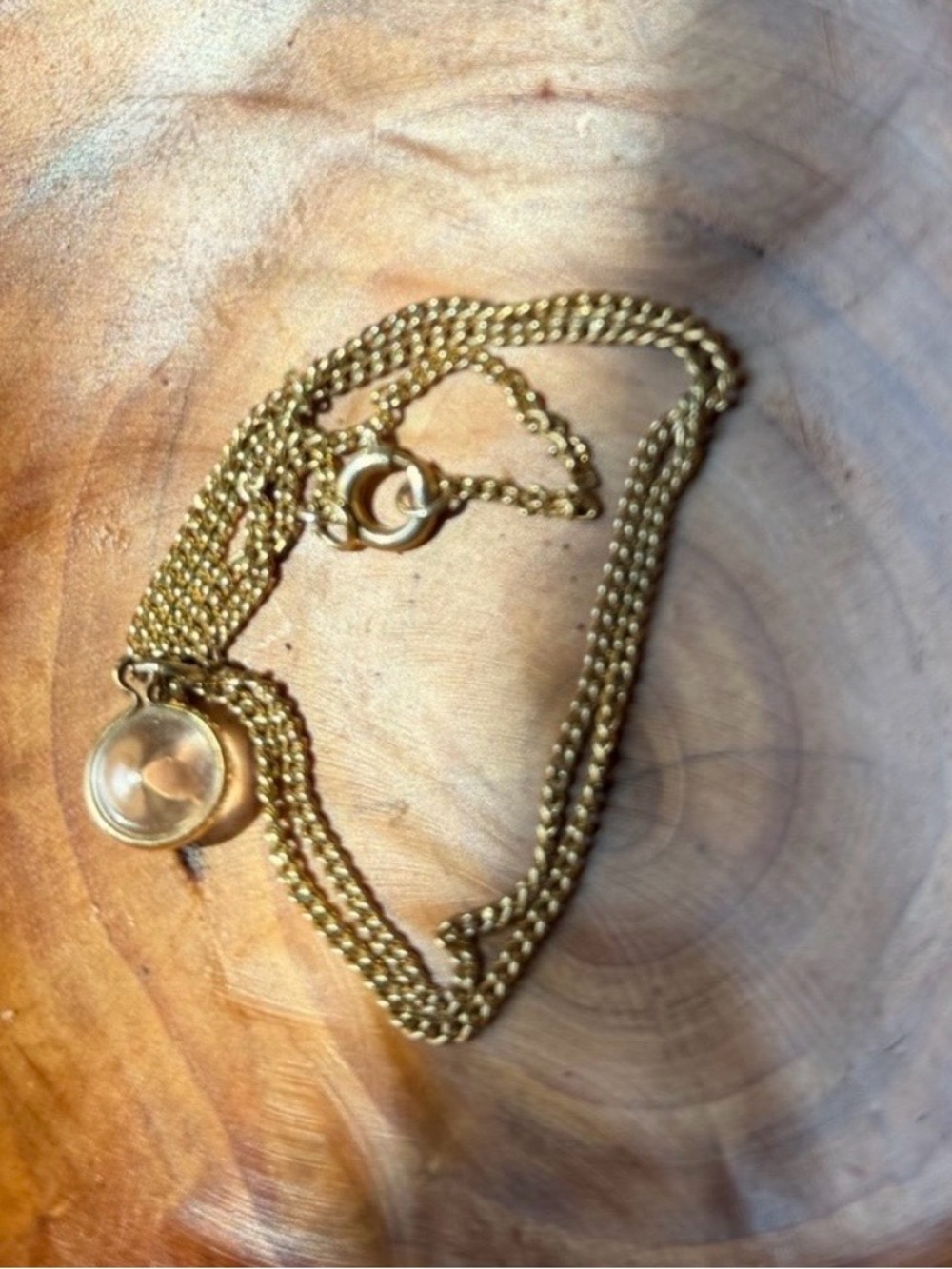 Vintage Mustard Seed Charm Necklace
